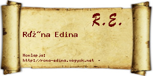 Róna Edina névjegykártya